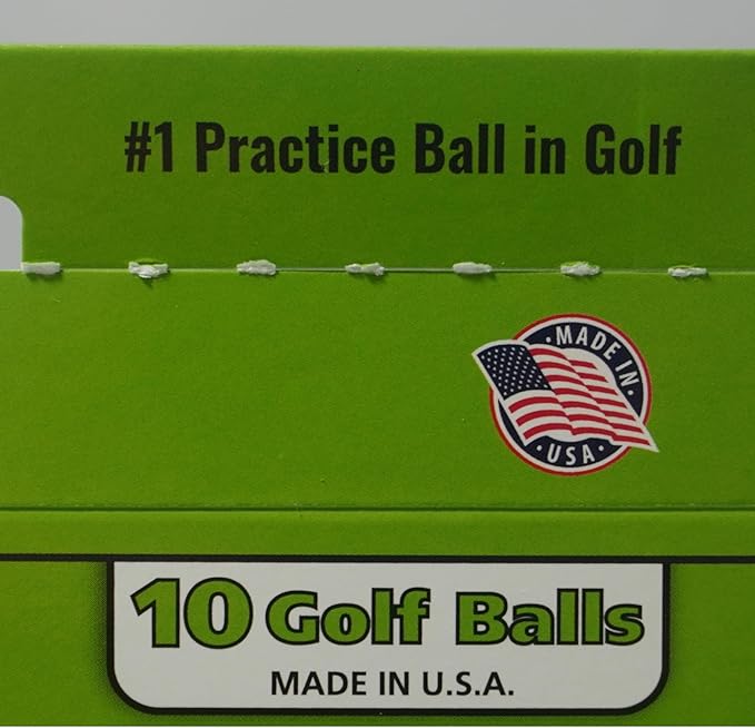 Best Practice Golf Balls on The Planet. Perfect for Golf Training. Solid Contact for Great Feedback. Limited Flight for Backyard use. Safe for Indoors. by AlmostGolf (10 Pack Yellow)-StrideForce Fitness