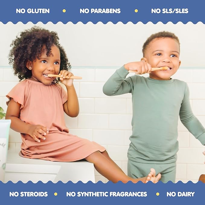 TUBBY TODD Fluoride Free Kids Toothpaste - Made with Xylitol - Safe Toothpaste for Baby, Toddler, Infant & Children - 4oz, 2 Pack - Watermelon Flavor