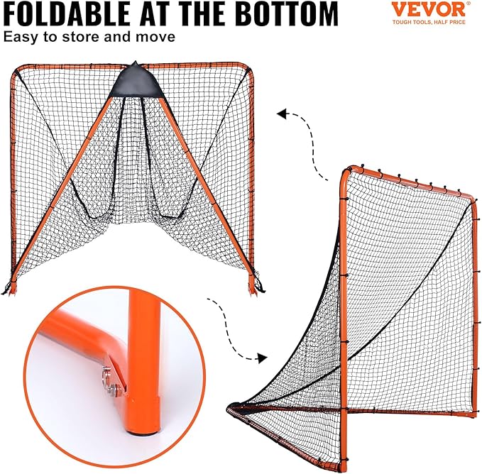 VEVOR Portable Lacrosse Goal - Complete Training Accessory Set with Extended Coverage for Youth and Adults-StrideForce Fitness