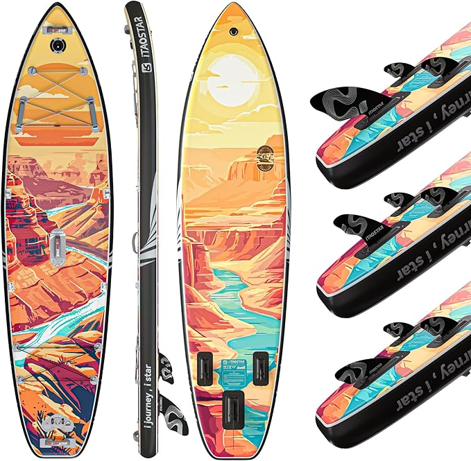 Novelty 11'6" x 35" Extra Wide SUP for Enhanced Stability - Inflatable Stand Up Paddle Board - Premium Paddle Board Kit for Adults & Youth - All Skill Levels - Includes SUP Accessories-StrideForce Fitness