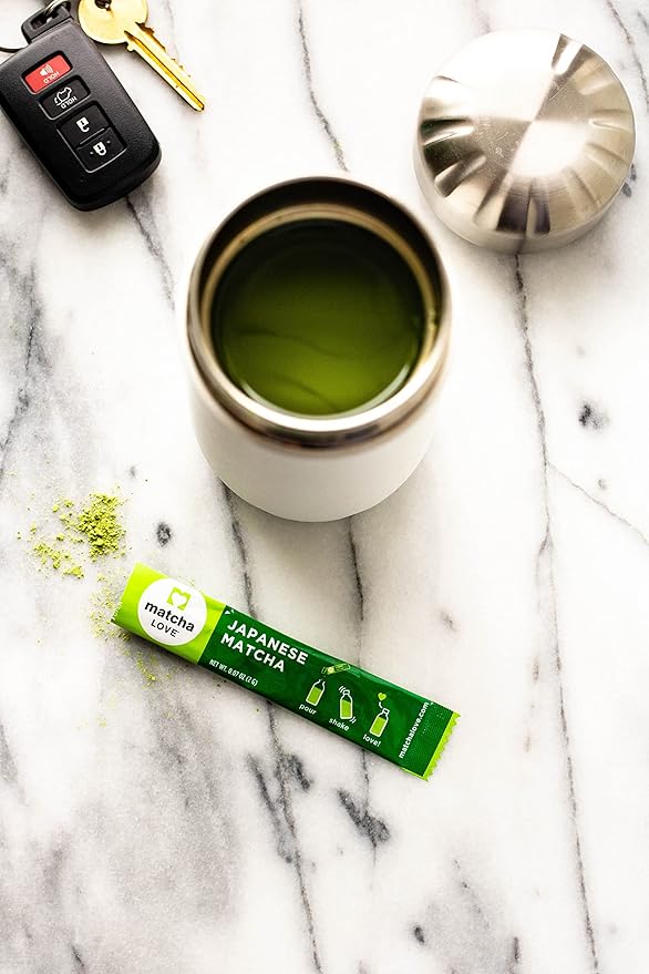 Matcha Love Japanese Matcha Unsweetened Green Tea Powder, 15 Single Serve Packets, 1.05 Ounces-StrideForce Fitness