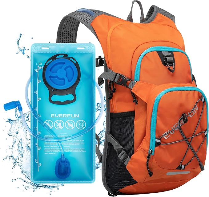 Everfun Hydration Backpack 18L with Water Bladder 2L/3L Hiking Water Backpack Women Men Hydration Pack Insulated Lightweight Day Hydropack with Storage for Hiking, Biking, Running, Festival-StrideForce Fitness