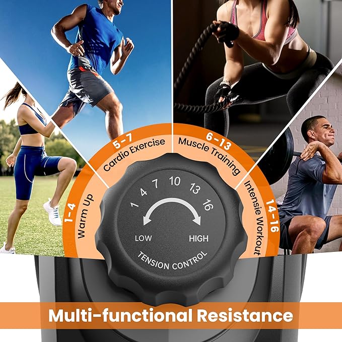 Recumbent Exercise Bike for Home Use, Quiet Recumbent Stationary Bikes for Adults & Seniors, 16-Level Resistance, Adjustable Seat, Supports 400LB, Pulse Sensors & LCD Display-StrideForce Fitness