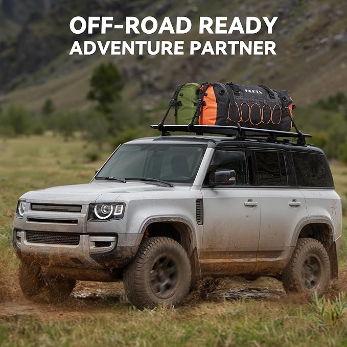 HEETA Waterproof Duffel Bag Motorcycle Dry Bag Backpack, 60L/80L Extra Large Rolltop Travel Duffle Bags with Straps & Handles for Kayaking Rafting Boating Canoeing Camping Gym Beach Cruise Ship-StrideForce Fitness