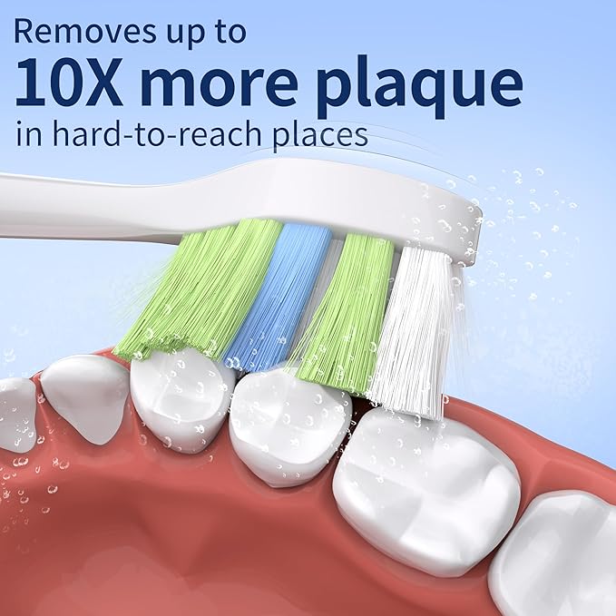 Replacement Toothbrush Heads Compatible with Philips Sonicare ProtectiveClean C2 G2 W 4100 5100 5300 Plaque Control Electric Toothbrush, Soft, 10 Pack Refills.
