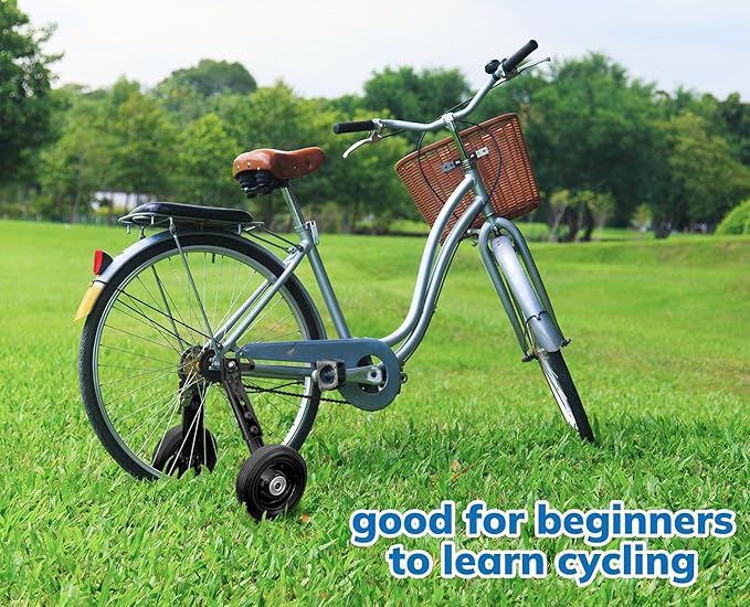 Training Wheels, Thicken Bike Training Wheels for Adult Under 200lb with Heavy Duty Stainless Steel for 24 26 28 inch bike-StrideForce Fitness