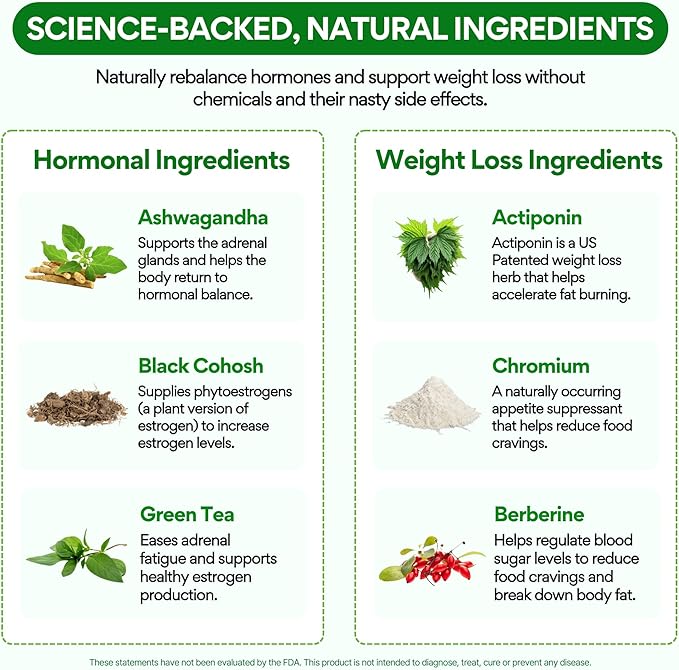 VoomVaya MenoSlim Advanced Menopause Weight Loss for Women - Menopause & Perimenopause Supplements for Women - Estrogen Supplement & Menopause Relief for Hot Flashes, Bloating, Energy - 60 Capsules-StrideForce Fitness