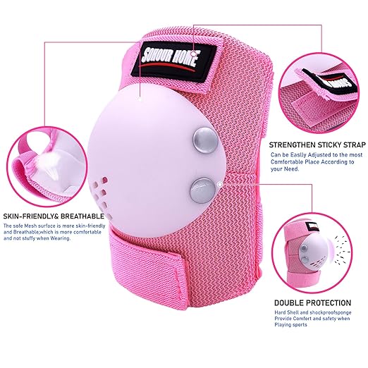 Youth/Kids Knee Pads Elbow Pads Wrist Guards Protective Gear Set for 3-15 Years Child Roller Skates, Skateboard, Cycling, Inline Skating, BMX Bike, Balance Bike, Scooter Riding and Other Outdoor Sports-StrideForce Fitness