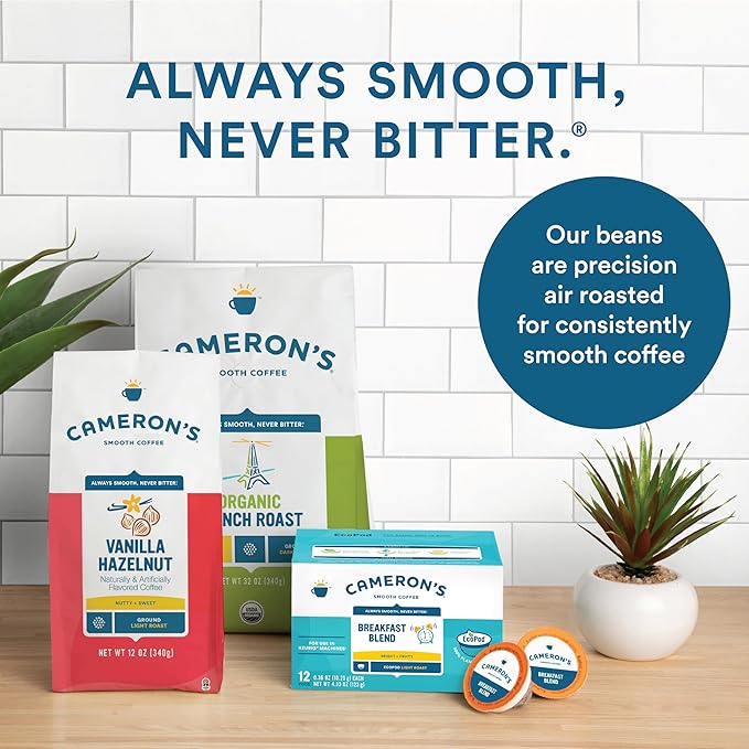 Cameron's Coffee Roasted Ground Coffee Bag, Breakfast Blend, 12 Ounce (Pack of 6)-StrideForce Fitness