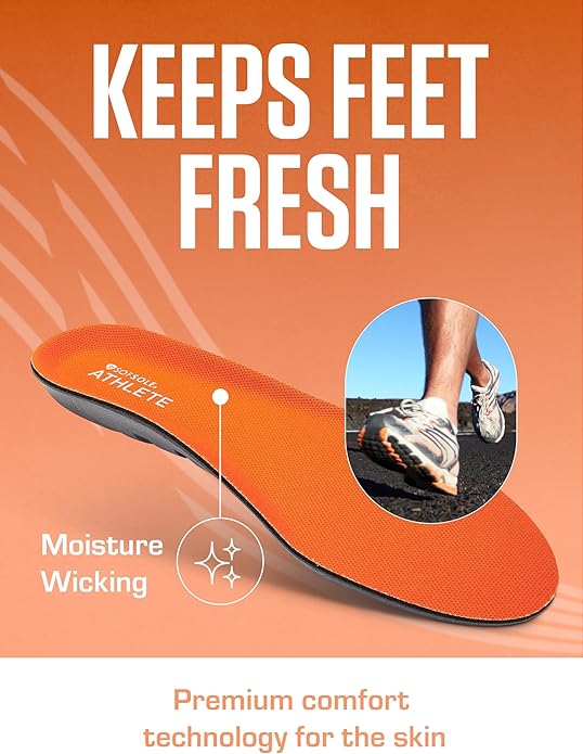 Sof Sole Insoles Men's ATHLETE Performance Full-Length Gel Shoe Insert-StrideForce Fitness