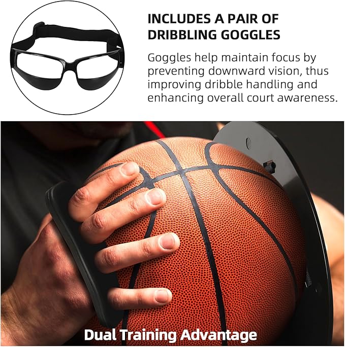 Basketball Shooting Off Hand Trainer Kit for Both Handed Shooters - Includes Dribbling Goggles - Enhances Shooting Accuracy and Ball Handling-StrideForce Fitness