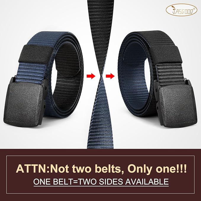 JASGOOD Nylon Canvas Breathable Military Tactical Men Waist Belt With Plastic Buckle-StrideForce Fitness