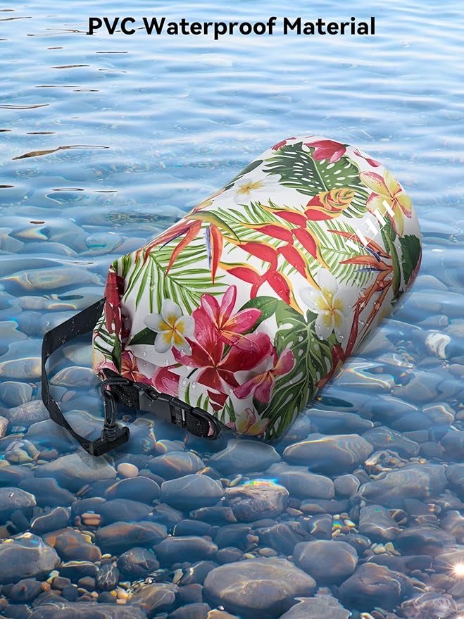 HEETA Waterproof Dry Bag for Women Men(Upgraded Version) 5L/10L/20L/30L/40L Roll Top Lightweight Dry Storage Bag Backpack with Emergency Whistle for Travel, Swimming, Boating, Kayaking, Camping, Beach-StrideForce Fitness