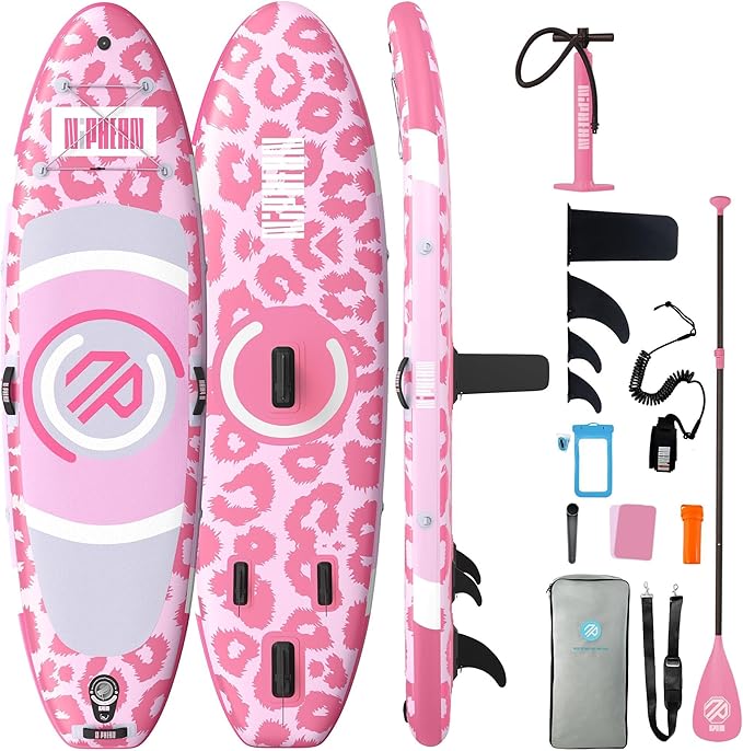 Niphean（Ultra-Light）Inflatable Paddle Board with (Beginner Friendly) StabilTrac Fin and Durable SUP Accessories, 10' Stand Up Paddle Boards for Adults & Youth, Versatile Yoga Paddle Board, Gift Ideas-StrideForce Fitness