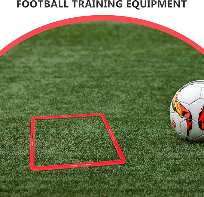 POPETPOP Square Agility Rings, 6pcs Speed Rings, Youth Agility Footwork Training Speed Hurdles Ladder Fitness Equipment Sport Workout Home Gym-StrideForce Fitness