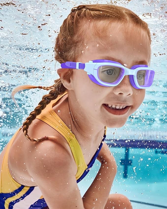 Kids Swim Goggles,Swimming Goggles for Kids 6-14, Anti-Fog UV Protection Pool Glasses for Boys Girls-StrideForce Fitness