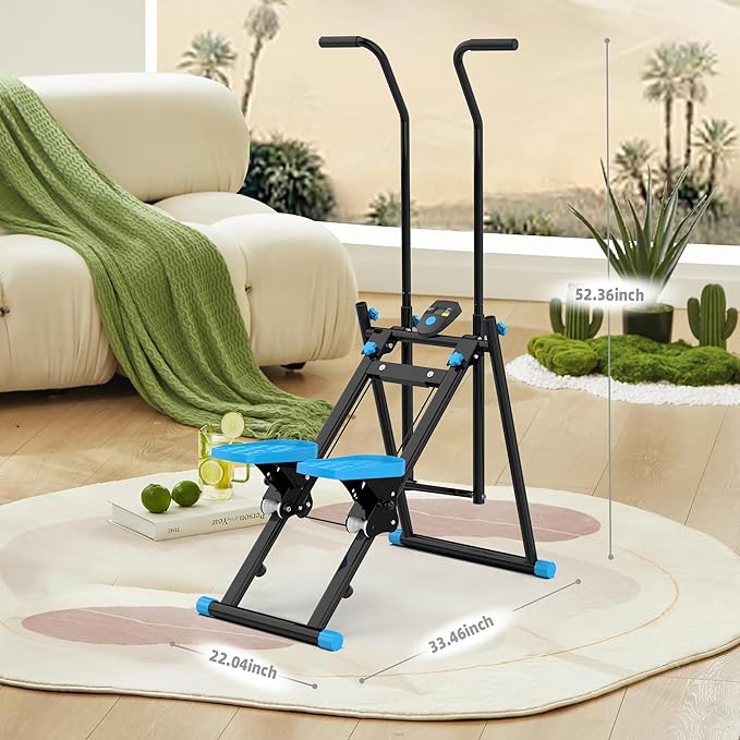 Stair Stepper for Home Gym, Vertical Stair Climber Cardio Exercise Machine for Full-Body Workout,Steppers for Exercise at Home Adjustable Handlebar & Pedals with 330LBS Loading Capacity-StrideForce Fitness