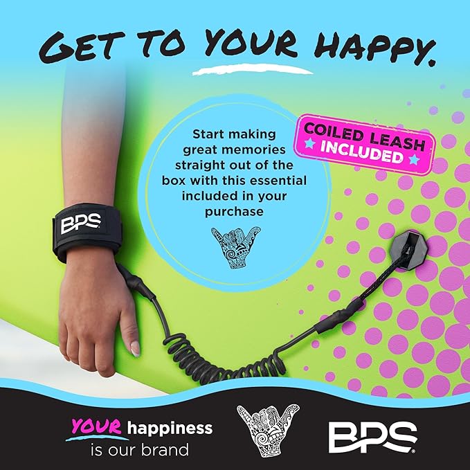 BPS New Zealand ‘Shaka’ Body Board for All Wave Conditions - Lightweight with EPS Core, HDPE Slick Bottom, Body Boards for Beach with Wrist Leash and Plug for Kids and Adults - All Skill Levels-StrideForce Fitness