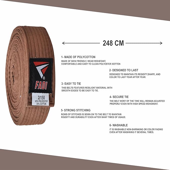 Martial Arts Belt for Karate, Judo, Aikido and Taekwondo - Durable Cotton-Polyester Blend for Adults and Kids-StrideForce Fitness