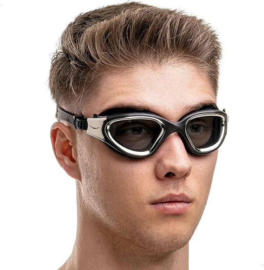 AqtivAqua Swimming Goggles, DX Wide View Swim Goggles for Adult Men Women, Anti Fog No Leaking-StrideForce Fitness