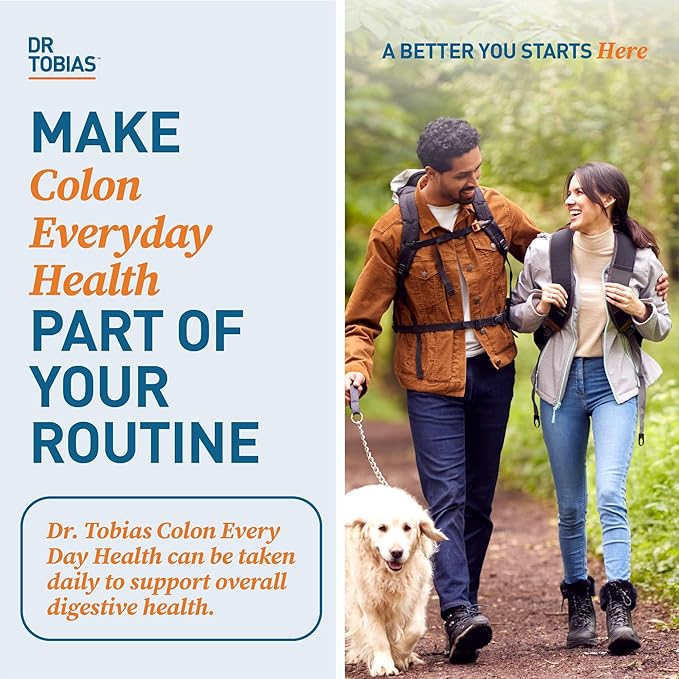 Dr. Tobias Colon Everyday Health - Gut Health for Women & Men - Psyllium Fiber Powder Drink with 4g Psyllium Husk Powder per Serving, Vegan, Gluten Free, Non-GMO, Strawberry Flavor, 60 Servings-StrideForce Fitness