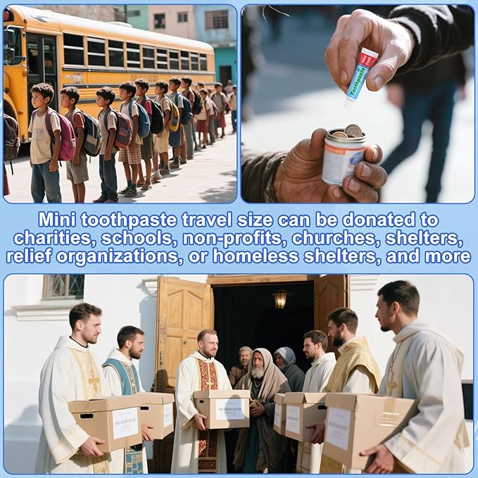 0.28oz Small Toothpaste Travel Size Bulk,Mini Toothpaste Travel,Mint Scent TSA Compliant for Hotel Camping Gym Office School Homeless 40