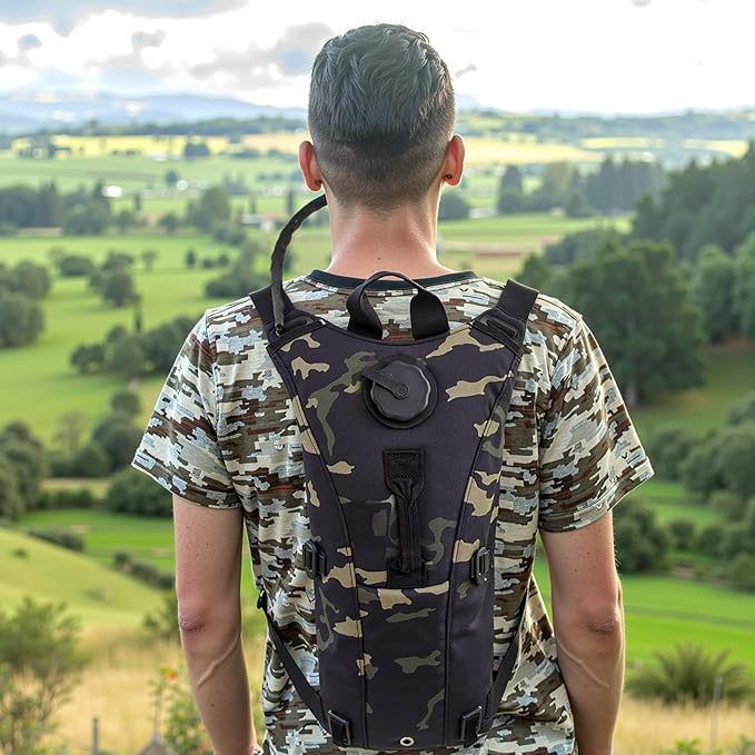 4 Pack Tactical Hydration Backpack with 3L Water Bladder Military Daypack Water Backpack Lightweight Hydration Back Pack for Running Cycling Climbing Hiking for Men Women-StrideForce Fitness