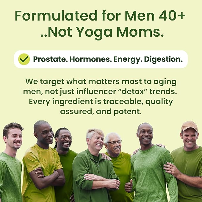Veridi Greens for Men 40+ | Daily Superfood Greens Powder for Prostate Health, Hormone & Energy Support | Premium USA Blend with Spirulina, Saw Palmetto, Zinc & Enzymes-StrideForce Fitness