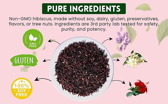 Attaya Hibiscus Tropical Herbal Tea Bags | Lowers Blood Pressure & Supports Heart Health | PCOS | Liver Health | Cholesterol | Antioxidants & Vitamin C | Caffeine Free | non-GMO | 35 Pyramid Tea Bags-StrideForce Fitness