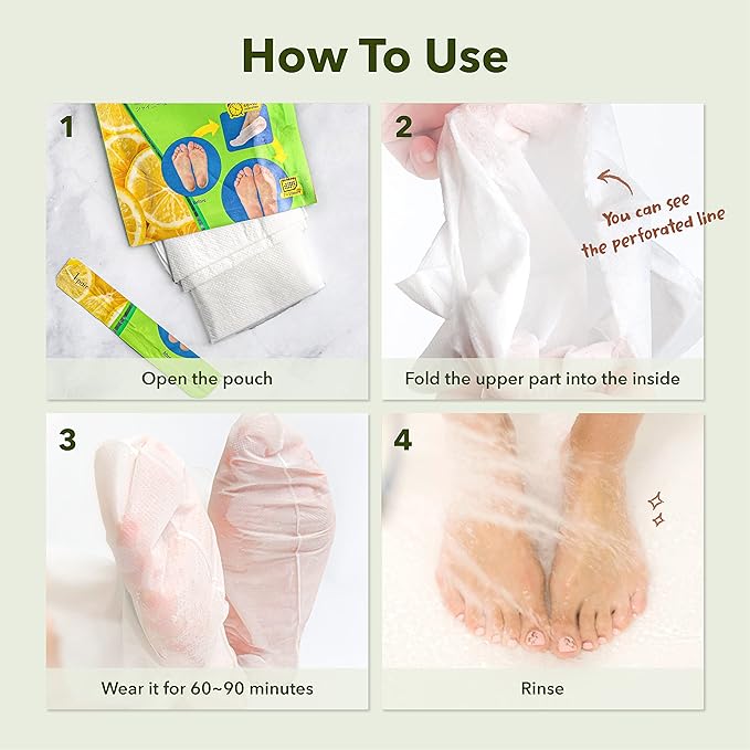 Purederm Shiny & Soft Foot Peeling Mask (3 pack) - For smooth and moist baby skin with Exfoliating peel off Calluses, Dry Skin, Cracked Heels - Men and Women-StrideForce Fitness