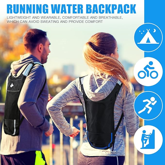 Sweetude Hydration Backpack Set with 2L Water Bladder for Men and Women Lightweight Water Pack for Cycling Biking Hiking Running Climbing-StrideForce Fitness