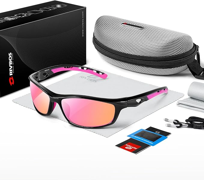 RIVBOS Sunglasses for Men Women Polarized UV Protection Sports Fishing Driving Shades Cycling RB833-StrideForce Fitness