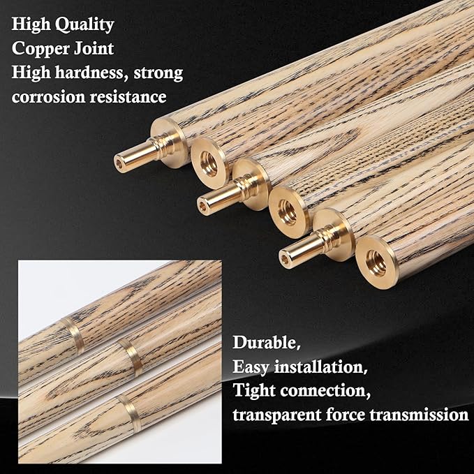 Kmise Pool Cue Set of 3, 57-inch Cue Sticks with 9.5mm Pro Tips, Splicing Process, Handmade from Premium Wood, Pool Sticks for Adults, for Men and Women, Bar Home Taple Sports-StrideForce Fitness