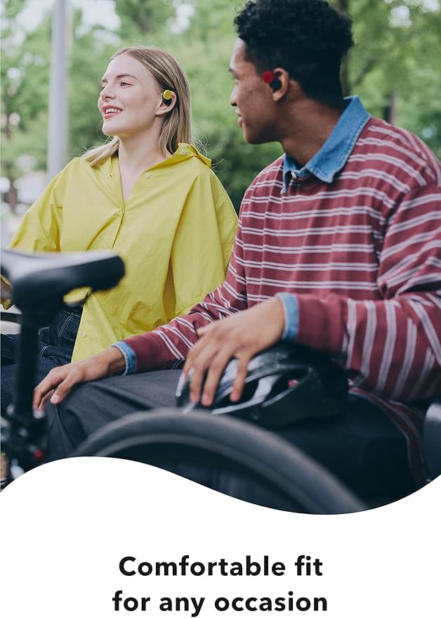 nwm DOTS Wireless On-Ear Speakers (Open Ear Earphones) Sound Leakage suppressed (PSZ Technology - Bone Conduction Alternative) with Optimal Microphone Function Designed in Japan | Stone White-StrideForce Fitness