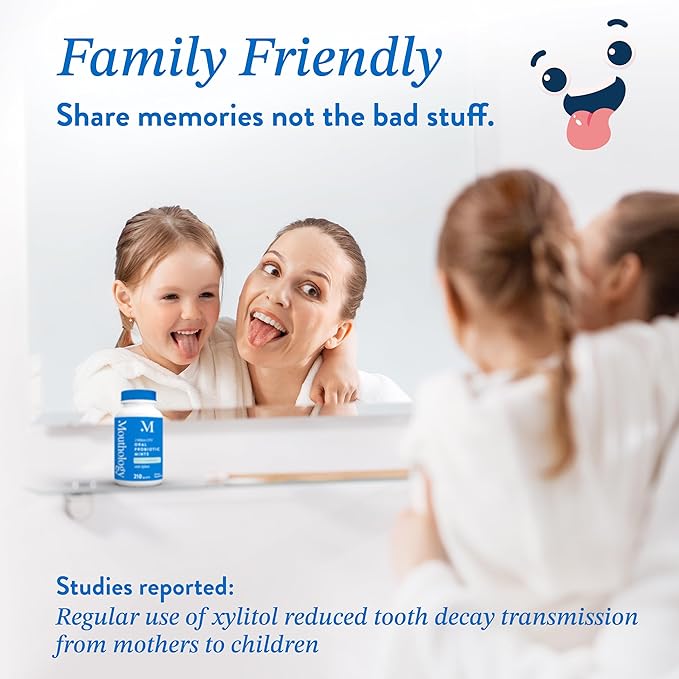 Mouthology Oral Probiotics for Mouth Bad Breath with Xylitol (210 Count Mints), Dental Probiotic, Mouth Probiotics Bad Breath Treatment and Gums