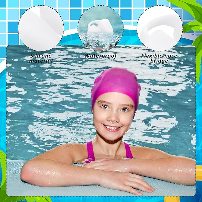 2 Pack Nose Plugs for Swimming for Adults and Kids (Age 7-12), Waterproof Soft Silicone Swimming Protectors Nose Block Nostril Plugs for Swimmers Surfers Water Sports-StrideForce Fitness