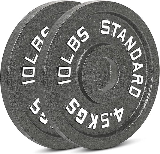 Cast Iron Olympic Weight Plates – Free Weights with 2-inch Hole & Anti-Rust Hammertone Finish - Ideal for Strength Training, Crossfit Equipment & Home Gym Set – Sold in Pairs - 2.5LB–45LB-StrideForce Fitness