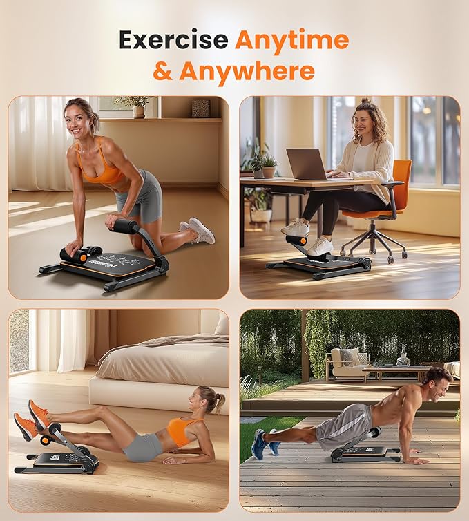 Niceday Ab Workout Equipment, Ab Machine for Stomach Workout, Ab Trainer Machine for Home, Ab Crunch Machine for Home Exercise, Sit Up Machine with Resistance Bands and 330 LBS Weight Capacity-StrideForce Fitness