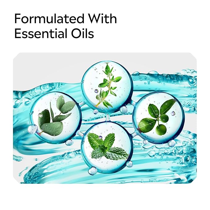 Listerine On-The-Go Cool Mint Alcohol Free Mouthwash Packets, Oral Rinse in Individual Packets Kills Bad Breath Germs, Less Intense Taste, Cool Mint Flavor, Mini Travel Size, 0.33 fl oz. Pack of 5