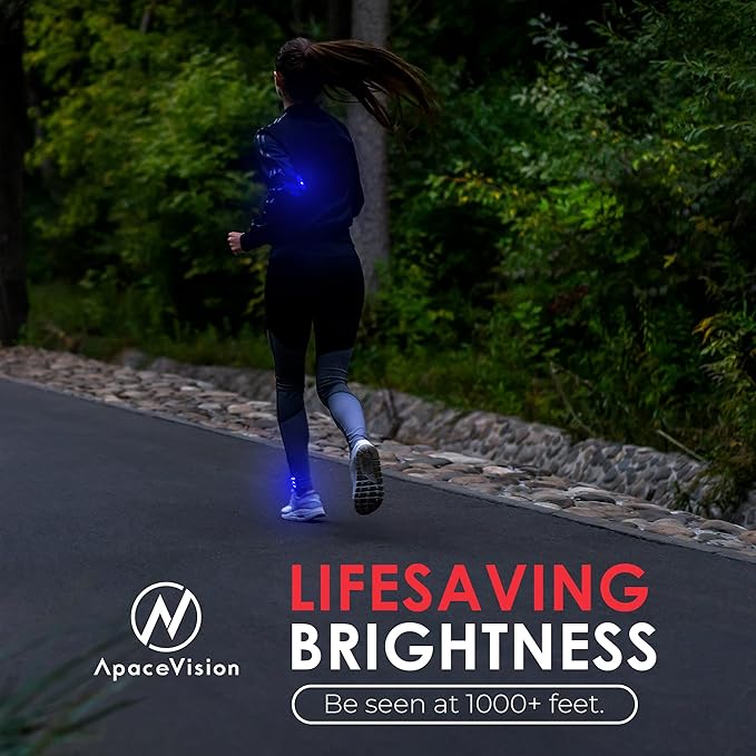 LED Safety Light (2 Pack) - Clip On Strobe/Running Lights for Runners, Dog, Bike, Walking, Boat, Kayak, Stroller and More - High Visibility Accessories for Your Reflective Gear, Bicycle-StrideForce Fitness