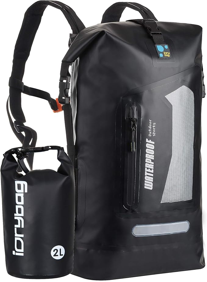 IDRYBAG Waterproof Backpack for Men 20L/30L/40L, Floating Dry Bag Kayak, Dry Backpack Hiking-StrideForce Fitness