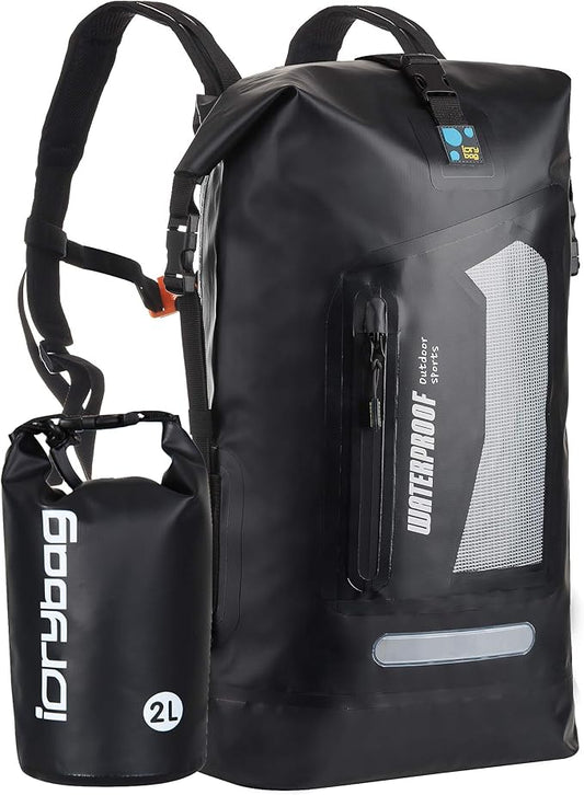 IDRYBAG Waterproof Backpack for Men 20L/30L/40L, Floating Dry Bag Kayak, Dry Backpack Hiking-StrideForce Fitness