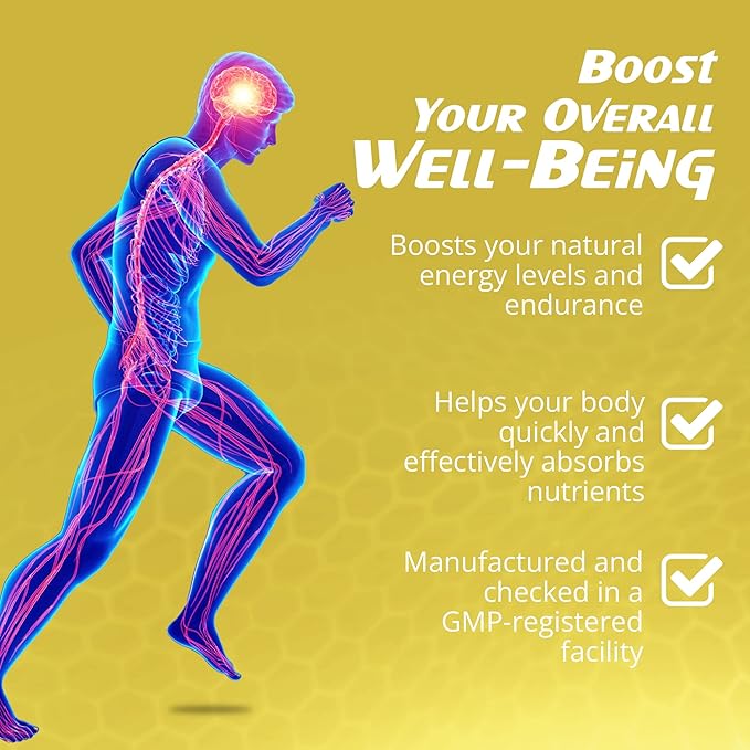 EnergyTune Energy Supplements, Increases Nutrient Absorption and Promotes Overall Health and Immune Support - Non-GMO, Gluten Free, Vegetarian - Veg Capsules (60 Count (Pack of 1))-StrideForce Fitness