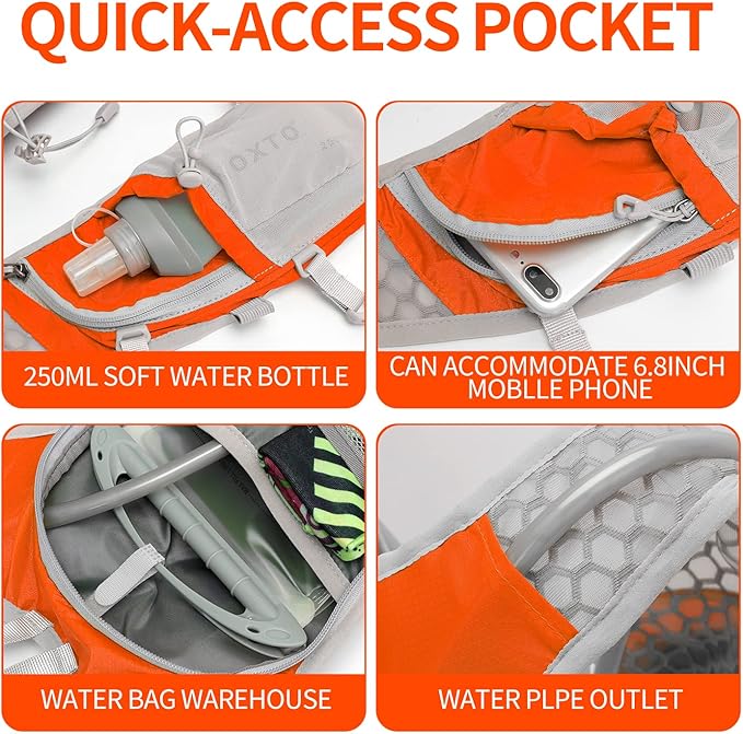 Hydration Pack Backpack, Lightweight Water Backpack with 2L Leakproof Hydration Bladder Daypack for Men Women,Running Hydration Vest for Outdoor Trail-StrideForce Fitness