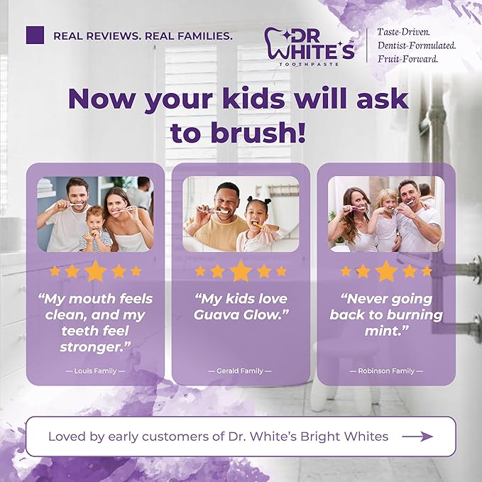 Dr. White’s Signature Flavor Trio – Bold & Bright | Fluoride-Free Toothpaste with Nano-Hydroxyapatite for Enamel Strength & Sensitivity Relief, Mint-Free (3-Pack)