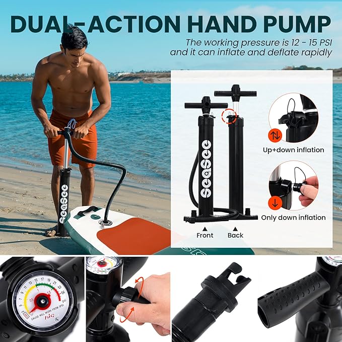 Inflatable Stand Up Paddle Board with Sup Board Accessories, Durable, Lightweight,Wide Stable Design,Wide Non-Slip Deck, Non-Slip Comfort Deck Pink Paddle Board for Women & Girls-StrideForce Fitness