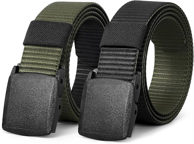 JASGOOD Nylon Canvas Breathable Military Tactical Men Waist Belt With Plastic Buckle-StrideForce Fitness