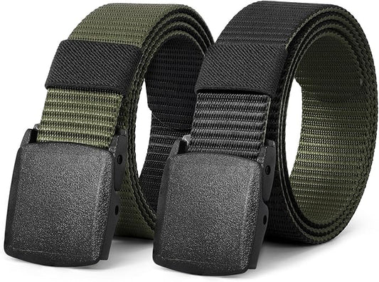 JASGOOD Nylon Canvas Breathable Military Tactical Men Waist Belt With Plastic Buckle-StrideForce Fitness