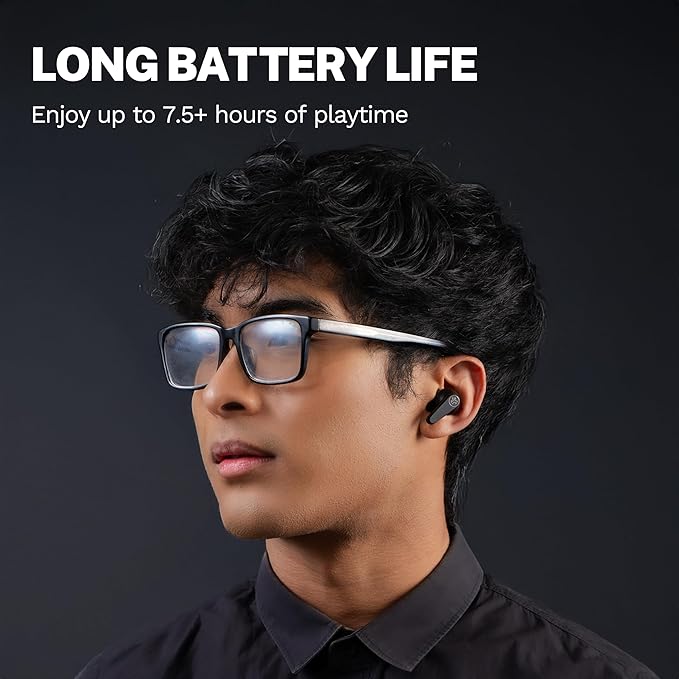 JLab Go Pods ANC True Wireless Bluetooth Earbuds & Charging Case, Hybrid Active Noise canceling + Be Aware for Safe Listening, 26+ Hours Total Playtime, Clear Calls, Custom Sound via App, Black-StrideForce Fitness