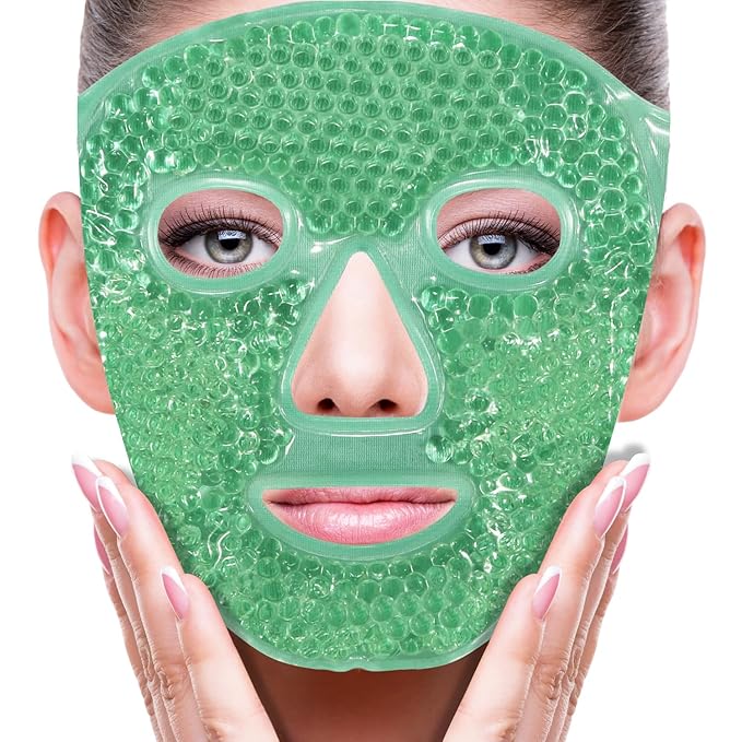 ZNÖCUETÖD Face Ice Mask Facial Ice Packs Gel Hot Cold Compress for Post Oral, Dental, Nose,Facelift Plastic Cosmetic & Laser Surgery Recovery Puffiness Swelling Dark Circles & Headaches